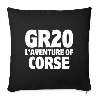 Corsica, island of beauty, Corsican pride - Sofa pillowcase 17,3'' x 17,3'' (45 x 45 cm) - black - Front
