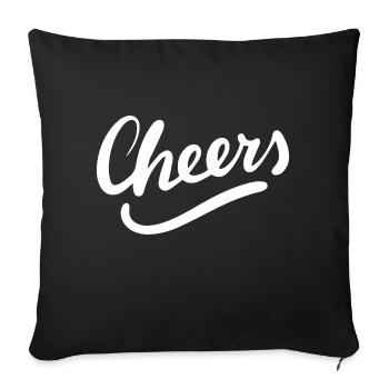 Cheers Cheers Boire - Housse de coussin décorative 45 x 45 cm - noir - Devant