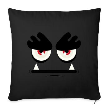 Monster Face - Sofa pillowcase 17,3'' x 17,3'' (45 x 45 cm) - black - Front