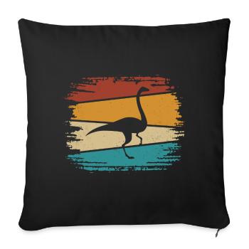 Dinosaure - Housse de coussin décorative 45 x 45 cm - noir - Devant