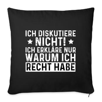 I'm not arguing! - Fun design - Sofa pillowcase 17,3'' x 17,3'' (45 x 45 cm) - black - Front