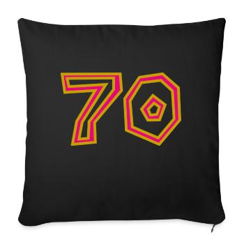 70. 70 YEARS. 70TH ANNIVERSARY. 70TH ANNIVERSARY. - Sofa pillowcase 17,3'' x 17,3'' (45 x 45 cm) - black - Front