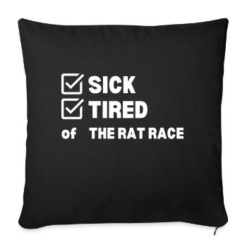 Sick and Tired - Sofakissenbezug 45 x 45 cm - Schwarz - Vorne