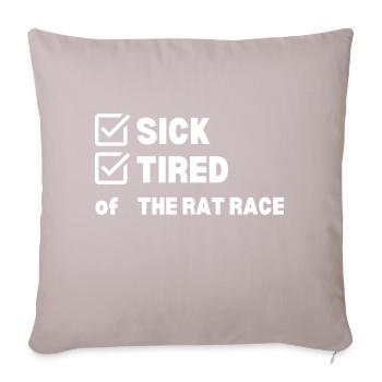 Sick and Tired - Sofakissenbezug 45 x 45 cm - helles Taupe - Vorne