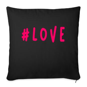 MOM. MOTHER'S DAY. HAPPY MOTHER'S DAY - Sofa pillowcase 17,3'' x 17,3'' (45 x 45 cm) - black - Front