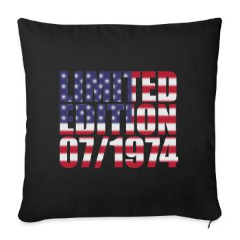 50th Anniversary Limited Edition USA 07/1974 - Sofa pillowcase 17,3'' x 17,3'' (45 x 45 cm) - black - Front
