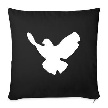 Dove of Peace - Sofa pillowcase 17,3'' x 17,3'' (45 x 45 cm) - black - Front