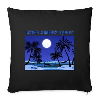 Warm summer nights - Sofa pillowcase 17,3'' x 17,3'' (45 x 45 cm) - black - Front