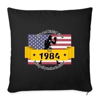 40. Geburtstag Vivant depuis 07/1984 - Housse de coussin décorative 45 x 45 cm - noir - Devant
