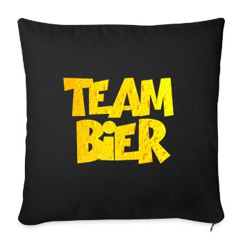 Team Bier - Sofakissenbezug 45 x 45 cm - Schwarz - Vorne
