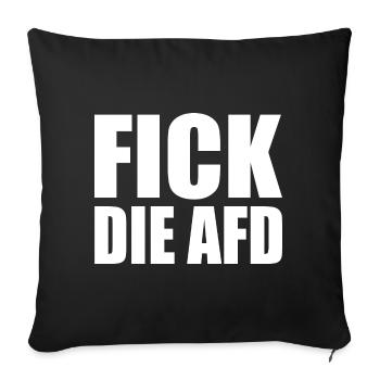 Fick die afd - Sofakissenbezug 45 x 45 cm - Schwarz - Vorne