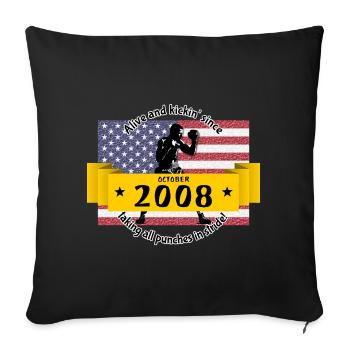 16. Geburtstag Vivant depuis 10/2008 - Housse de coussin décorative 45 x 45 cm - noir - Devant