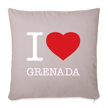 I LOVE GRENADA - Sofa pillowcase 17,3'' x 17,3'' (45 x 45 cm) - light taupe - Front