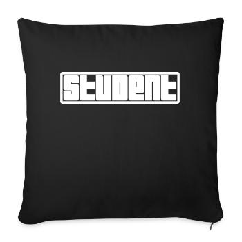 Student Logo - Sofa pillowcase 17,3'' x 17,3'' (45 x 45 cm) - black - Front