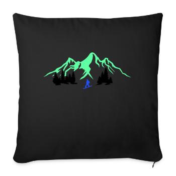 Snowboarding - Sofakissenbezug 45 x 45 cm - Schwarz - Vorne