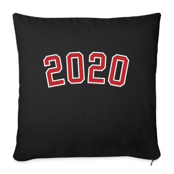Sport Birth Year 2020 - Sofa pillowcase 17,3'' x 17,3'' (45 x 45 cm) - black - Front