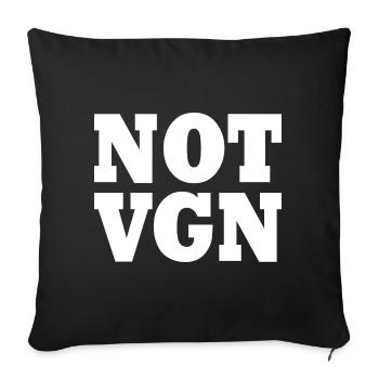 Not vegan - Housse de coussin décorative 45 x 45 cm - noir - Devant