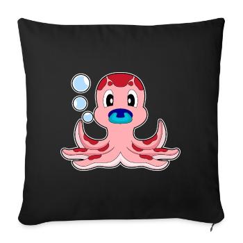 Octopus Baby Pacifier - Sofa pillowcase 17,3'' x 17,3'' (45 x 45 cm) - black - Front
