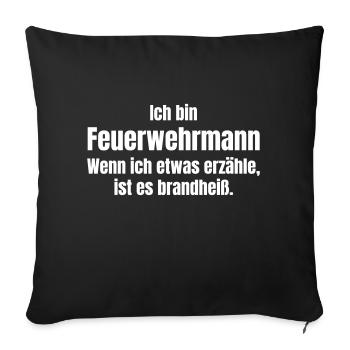 Je suis pompier - Housse de coussin décorative 45 x 45 cm - noir - Devant