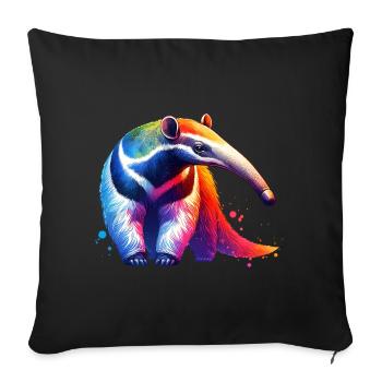 Anteater - Sofa pillowcase 17,3'' x 17,3'' (45 x 45 cm) - black - Front