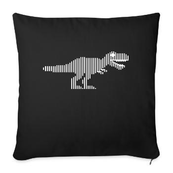 Dinosaures dinosaures dinosaures t-rex - Housse de coussin décorative 45 x 45 cm - noir - Devant