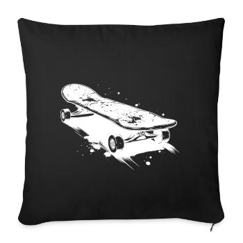 Skateboard Sketch - Sofa pillowcase 17,3'' x 17,3'' (45 x 45 cm) - black - Front