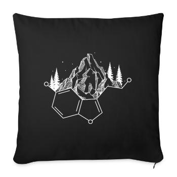 Nature Meets Science Mountain Design - Sofa pillowcase 17,3'' x 17,3'' (45 x 45 cm) - black - Front