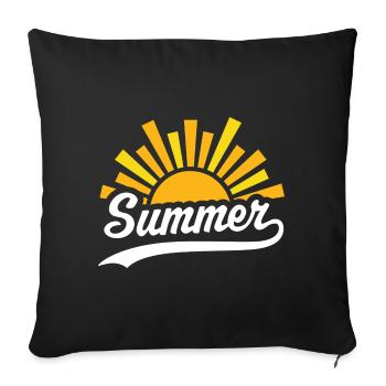 Summer Sun - Sofa pillowcase 17,3'' x 17,3'' (45 x 45 cm) - black - Front