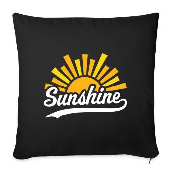 Sunshine - Sofa pillowcase 17,3'' x 17,3'' (45 x 45 cm) - black - Front
