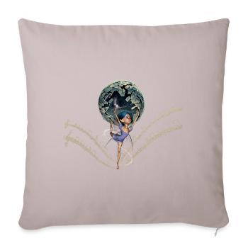 Balance zwischen Musik und Magie - Sofakissenbezug 45 x 45 cm - helles Taupe - Vorne