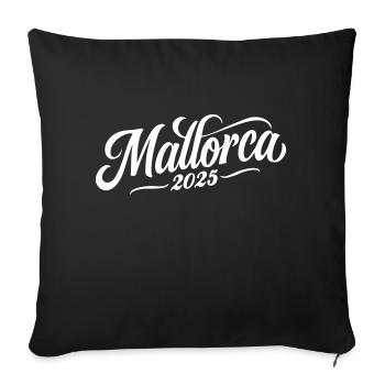 Mallorca 2025 - Sofa pillowcase 17,3'' x 17,3'' (45 x 45 cm) - black - Front