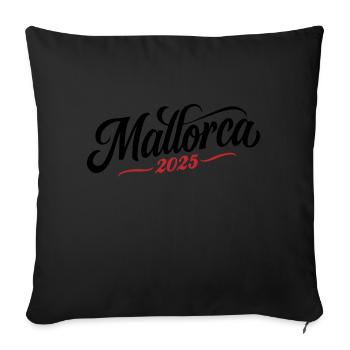 Mallorca 2025 - Sofa pillowcase 17,3'' x 17,3'' (45 x 45 cm) - black - Front