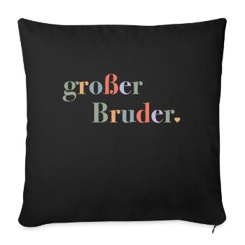 Big Brother – Birth Gift for Boys - Sofa pillowcase 17,3'' x 17,3'' (45 x 45 cm) - black - Front