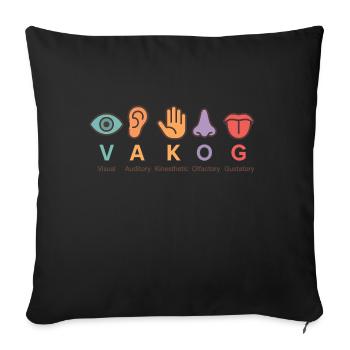 KAKOG - Sofakissenbezug 45 x 45 cm - Schwarz - Vorne