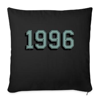 1996 Birthday Year Aging Age 29 Years Old - Sofa pillowcase 17,3'' x 17,3'' (45 x 45 cm) - black - Front