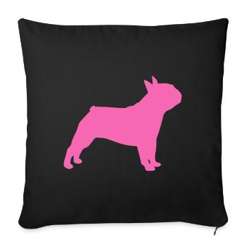 Pug Pink Dog Pug Life Animal Love Pet Pink - Sofa pillowcase 17,3'' x 17,3'' (45 x 45 cm) - black - Front