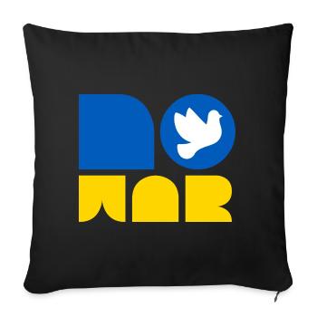 No War Shirt - Peace for Ukraine - Sofa pillowcase 17,3'' x 17,3'' (45 x 45 cm) - black - Front