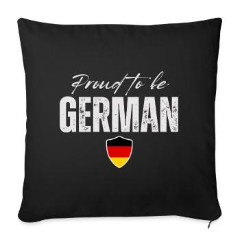 German pride, I love Germany - Sofa pillowcase 17,3'' x 17,3'' (45 x 45 cm) - black - Front