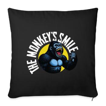 Roaring Gorilla in Vintage Style - Sofa pillowcase 17,3'' x 17,3'' (45 x 45 cm) - black - Front