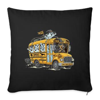 Spuk-Geisterbus Halloween-Design - Sofakissenbezug 45 x 45 cm - Schwarz - Vorne