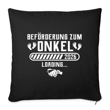 Tonton 2026 annonce sa grossesse - Housse de coussin décorative 45 x 45 cm - noir - Devant