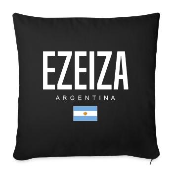 Ezeiza Argentina Argentinian - Sofa pillowcase 17,3'' x 17,3'' (45 x 45 cm) - black - Front