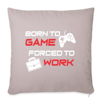 Gamer Work Ethic Graphic Tee - Sofa pillowcase 17,3'' x 17,3'' (45 x 45 cm) - light taupe - Front