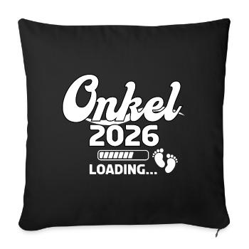 Uncle 2026 Chargement Design - Housse de coussin décorative 45 x 45 cm - noir - Devant