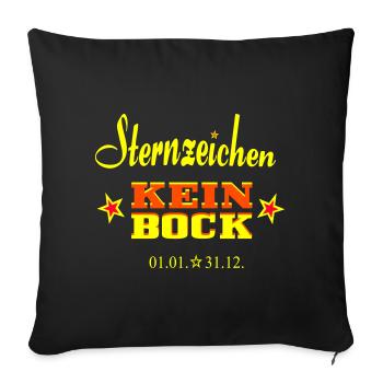 Signe du zodiaque - Kein Bock - - Housse de coussin décorative 45 x 45 cm - noir - Devant