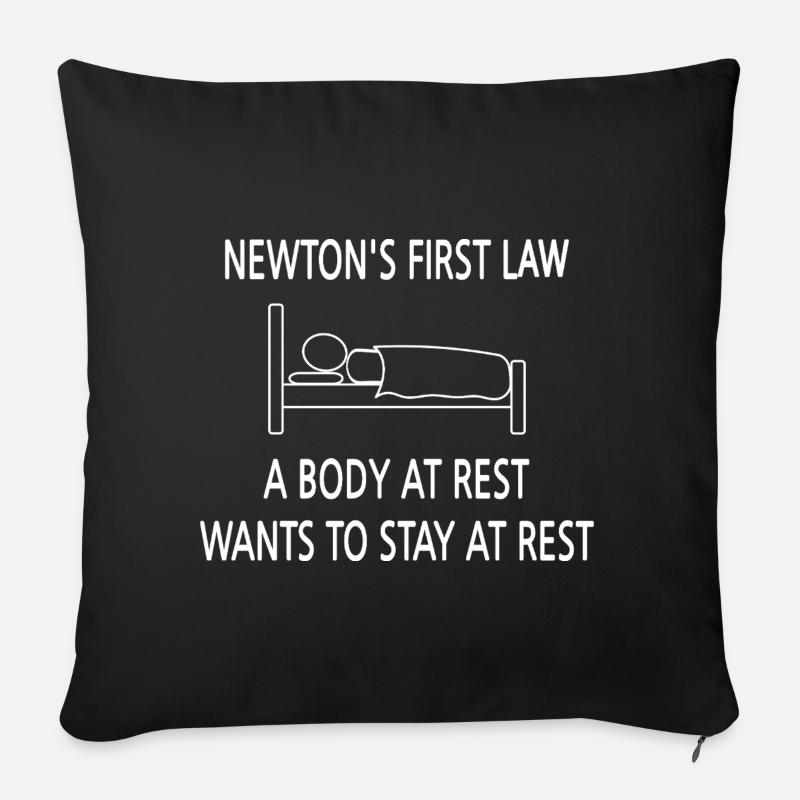 Newtons erstes Gesetz Bettruhe-Grafik - Sofakissenbezug 45 x 45 cm - Schwarz
