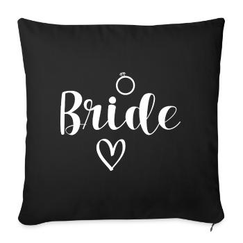 Mariée - Housse de coussin décorative 45 x 45 cm - noir - Devant