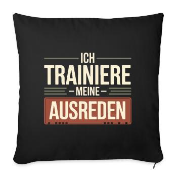 Je forme mes excuses | Drôle de dicton - Housse de coussin décorative 45 x 45 cm - noir - Devant