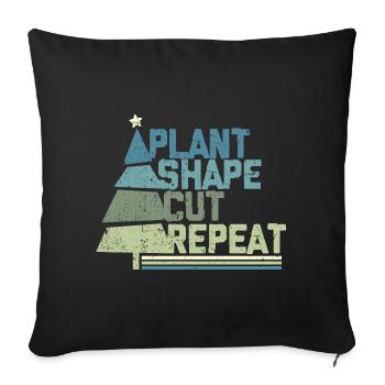 Weihnachtsbaum Züchter Plant Shape Cut - Sofakissenbezug 45 x 45 cm - Schwarz - Vorne