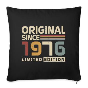 Original 1976 Jahrgang Vintage Geburtstag Retro - Sofa pillowcase 17,3'' x 17,3'' (45 x 45 cm) - black - Front